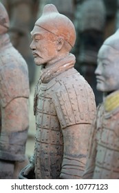 Chinese Qin Terracotta Warrior In Qin Shi Huangdi Tomb In Xi'an