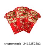 Chinese Red Envelope in Chinese new year festival, Ang Pao ( text translation = good fortune )