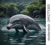 The Chinese River Dolphin, also known as the Yangtze River Dolphin, is a critically endangered species native to the Yangtze River in China. It is a freshwater dolphin known for its distinctive long 