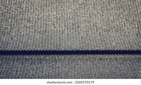 The Chinese Roof Tiles with Curve Design. The clay roof of a Japanese temple .material of traditional Asian architecture pattern texture background - Powered by Shutterstock