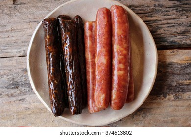 Chinese Sausage On The Plate