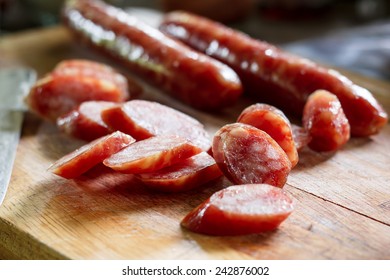 Chinese Sausage Sliced For Cook 