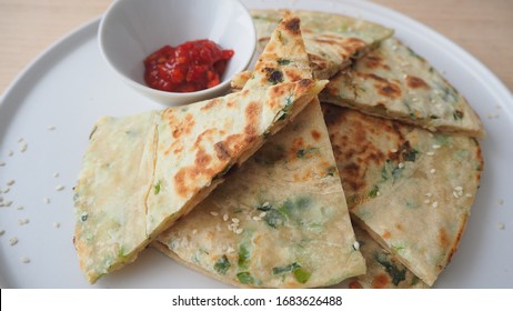 Chinese Scallion Pancake - Street Food