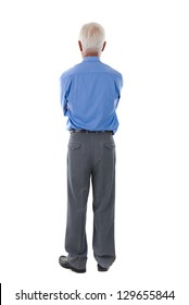 Chinese Senior Business Male Back View