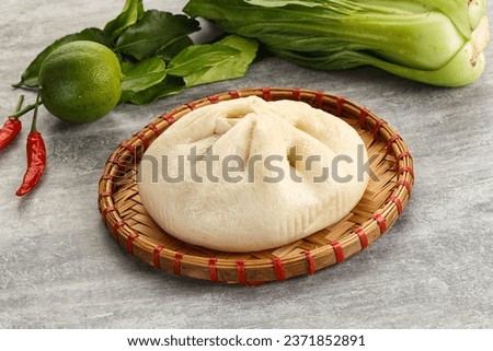 Chinese steamed bun Dim sum with meat
