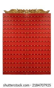 Chinese Style Red Door Isolated On White Background