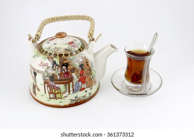 Chinese Tea Pot And Turkish Tea