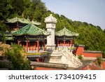 Chinese temple architecture in Bejing, China. 