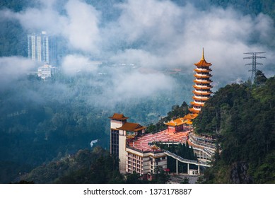 Chinese temple on top of a hill in Genting Highland, Malaysia - Shutterstock ID 1373178887