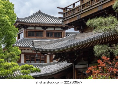 Chinese Traditional Architecture In The Temple With Tower