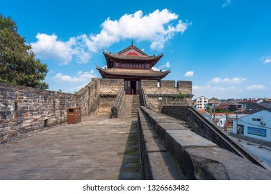 Chinese Traditional City Wall,loated Jingzhou China.builded In The Three Kingdoms Period.