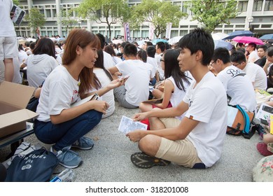 The Chinese University Of Hong Kong, Hong Kong - September 22, 2014: 2014 Hong Kong Class Boycott Campaign, Jointly Organised By The Hong Kong Federation Of Students And Scholarism.