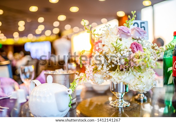 Chinese Wedding Ceremony Banquet Table Set Stock Photo Edit Now