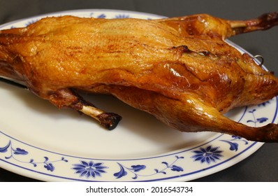 Chinese Whole Roast Duck On Skewer