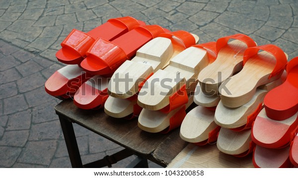 chinese wooden clogs