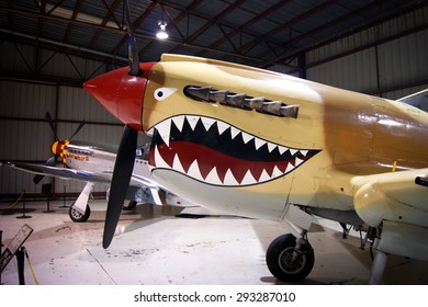 CHINO, CA - JULY 3, 2015: Military Planes On Display At Planes Of Fame Air Museum