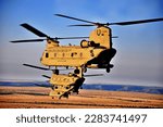 Chinooks in formation flight across texas