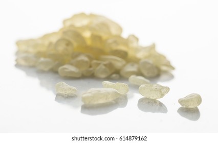 Chios Mastic Tears Heap On White Background