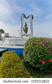 Chipiona, Cadiz, Spain - August 20, 2022: Roc O Jurado Monument Famous Andalusian Cantaora In Chipiona, Cadiz, Andalusia, Spain