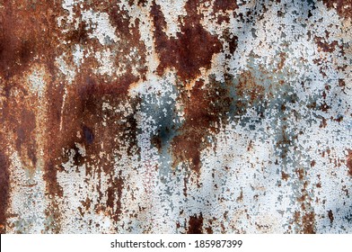 Chipped Paint Rusty Textured Metal Background