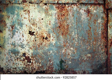 Chipped Paint Rusty Textured Metal Background