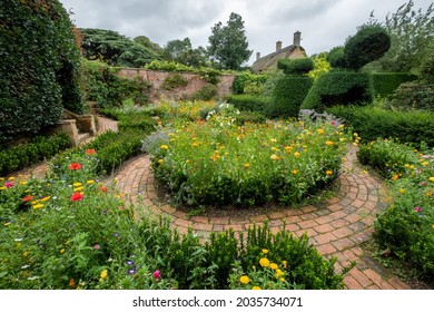 Chipping Campden, UK. August 2021. The wildflower garden in the Arts and Crafts inspired garden at Hidcote Manor in the English Cotswolds, designed by Lawrence Johnston.