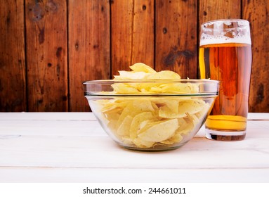 Chips and beer