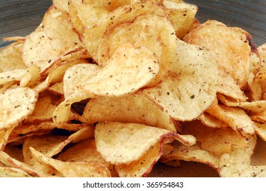 Chips Crisps On Plate