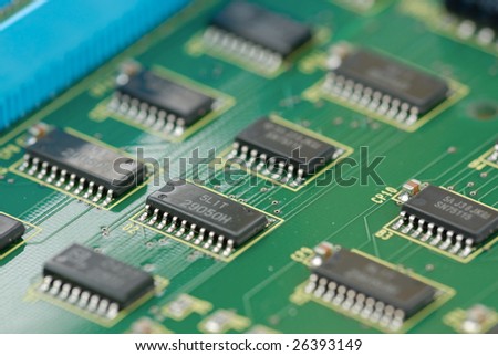 chips on PCB board