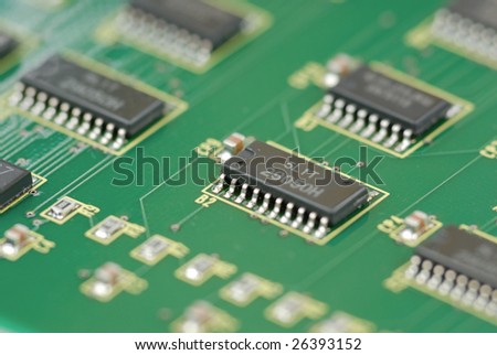 chips on PCB board