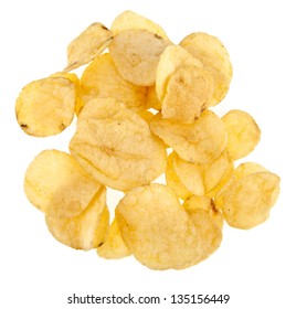 Chips On A White Background