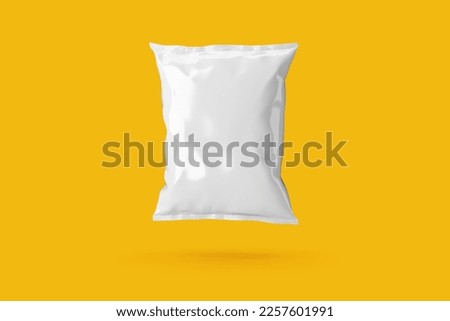 chips packing template isolated on a yellow background