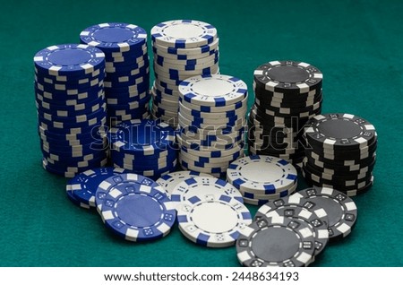 Chips for playing in a casino