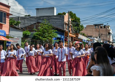 Chiquimulilla Guatemala 09/15/2019 Latin School Walking In Guatemalan Parade