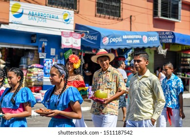 Chiquimulilla Guatemala 09/15/2019 Latin School Walking In Guatemalan Parade