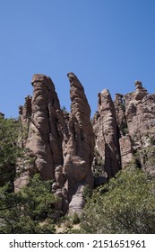 Chiricahua Mountain Rhyolite Rock Pinnacle Formations Form Very Unusual Shapes.