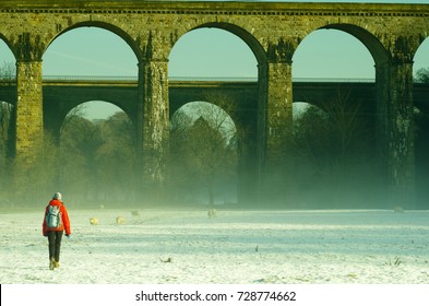 Chirk Aqueduct In Winter