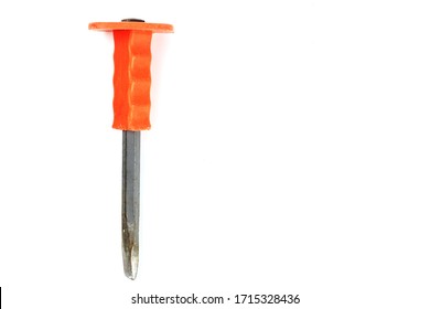 Chisel With Plastic Handle Isolated On White