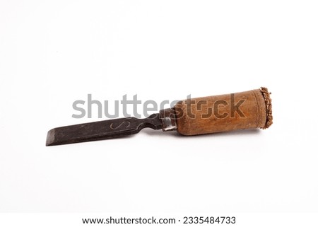 Chisel Tool With Wooden Handle Concept Woodworking Carving And Craftsmanship