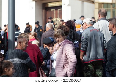 Chisinau, Moldova - September 18, 2022: Opposition Rally Against President Maia Sandu Demanding Resignation.