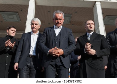 CHISINAU, MOLDOVA/JANUARY 13, 2016: Vladimir Plahotniuc(middle), Chairman Of The Democratic Party Of Moldova.