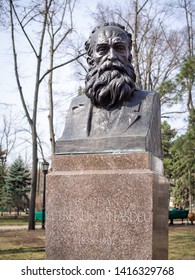 CHISINAU, MOLDOVA-MARCH 21, 2019:  Bogdan Petriceicu Hasdeu Bust By Ioan Cheptanaru In The Alley Of Classics