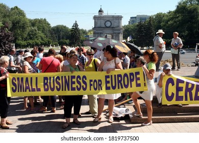 Chisinau, Republic Of Moldova - 07.13.2016
Small Business Action Against A Sharp Increase In Taxes In The Republic Of Moldova