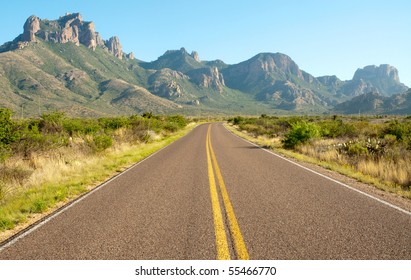 Chisos Mountains And Basin Entrance Road