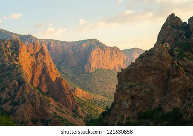 Chisos Mountains At Sunrise At Big Bend National Park