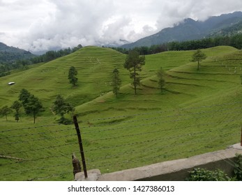 Chitlang village Nepal. Beautiful green landscape.