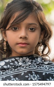 Chittagong / Bangladesh - November 2019: Unidentified Young Girl Living Near Kawran Bazar, Dhaka.