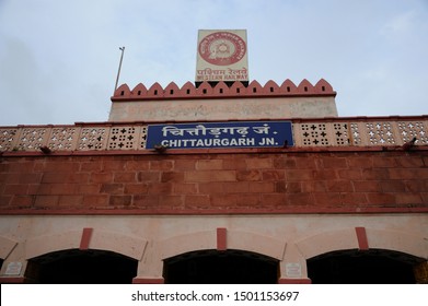 Chittaurgarh, Rajasthan, India - Asia, Aug. 2019 : Chittorgarh Is Located On A Broad Gauge Line And Falls Under The Administrative Control Of Western Railway Zone Of Indian Railways