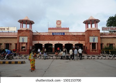 Chittaurgarh, Rajasthan, India - Asia, Aug. 2019 : Chittorgarh Is Located On A Broad Gauge Line And Falls Under The Administrative Control Of Western Railway Zone Of Indian Railways