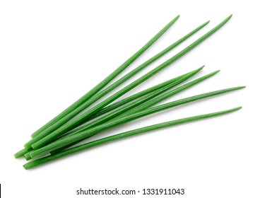 Chives Isolated. Green Chives. Onion.